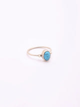 Turquoise Coral and Rainbow Moonstone Sterling Silver Ring