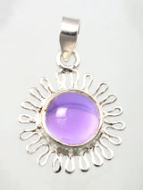 Sterling Silver Filigree Gemstone Pendant in Multiple Stones