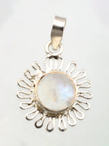 Sterling Silver Filigree Gemstone Pendant in Multiple Stones