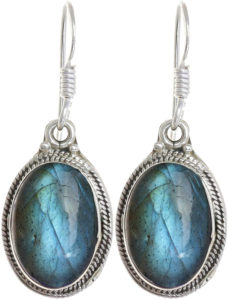 Labradorite Sterling Silver Earrings