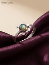 Rainbow Moonstone and Labradorite Sterling Silver Ring
