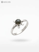 Rainbow Moonstone and Labradorite Sterling Silver Ring