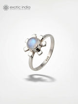 Rainbow Moonstone and Labradorite Sterling Silver Ring