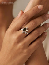 Rainbow Moonstone and Labradorite Sterling Silver Ring