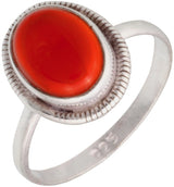 Carnelian Sterling Silver Ring