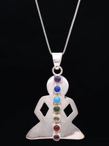 Kundalini Chakra Gemstone Sterling Silver Pendant