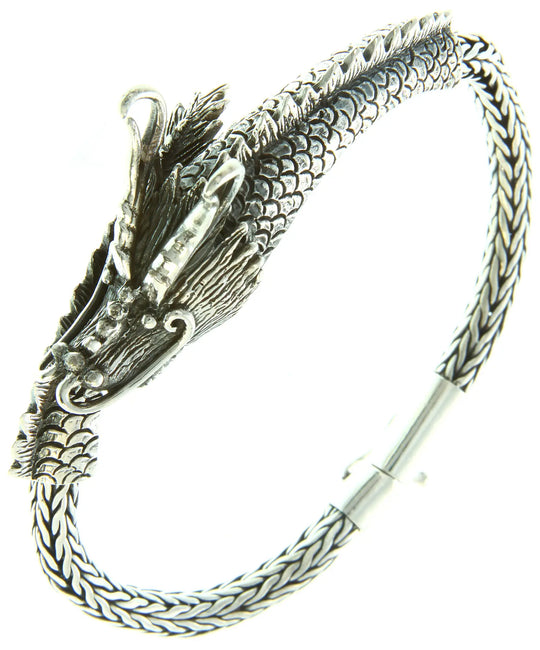 Sterling Silver Dragon Motif Bracelet