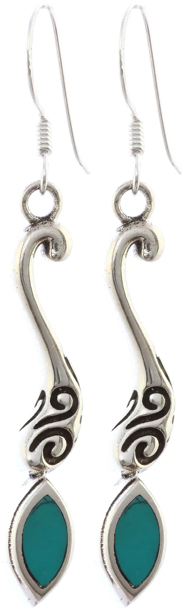 Sterling Silver Inlay Earrings