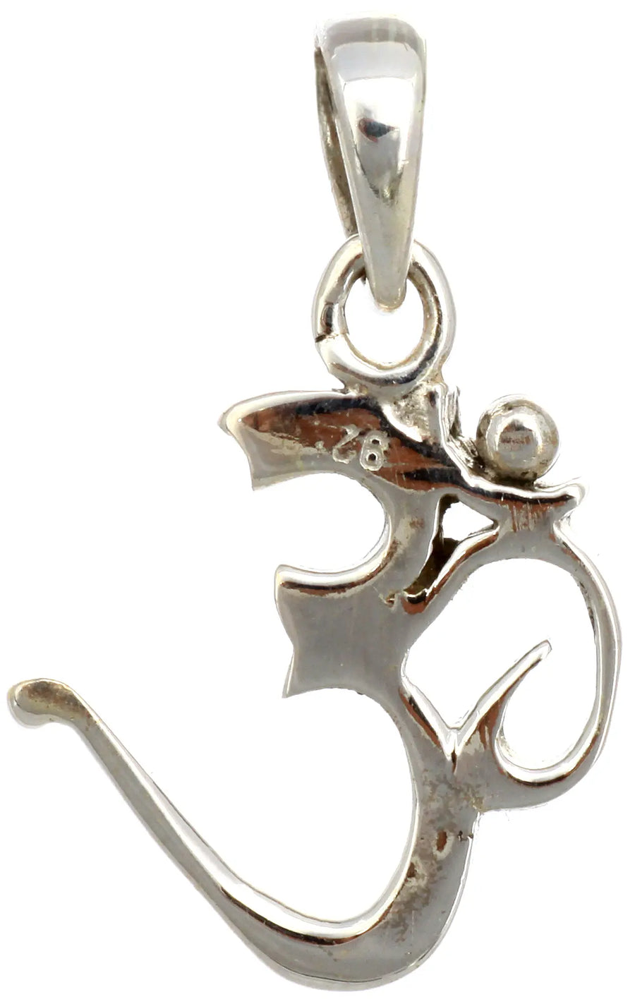 Om Sterling Silver Pendant with Oxidised Finish