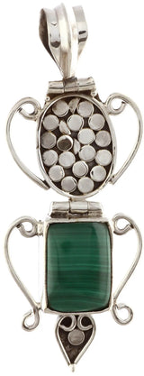Malachite Sterling Silver Pendant