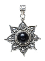 Sterling Silver Sun Motif Pendant with Gemstone Options