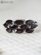 Marquise Cut Garnet Sterling Silver Ring