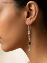 Paisley Sterling Silver Beaded Earrings
