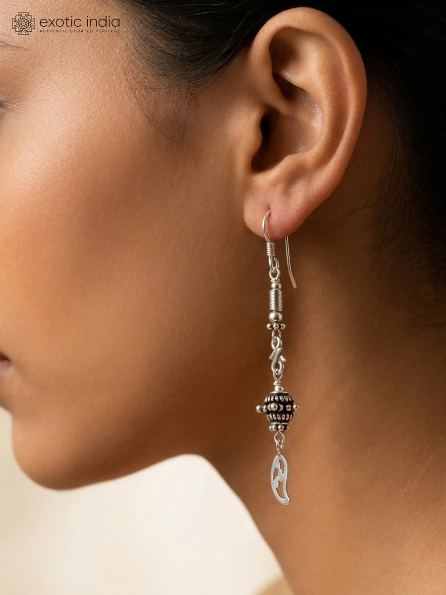 Paisley Sterling Silver Beaded Earrings