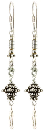 Paisley Sterling Silver Beaded Earrings