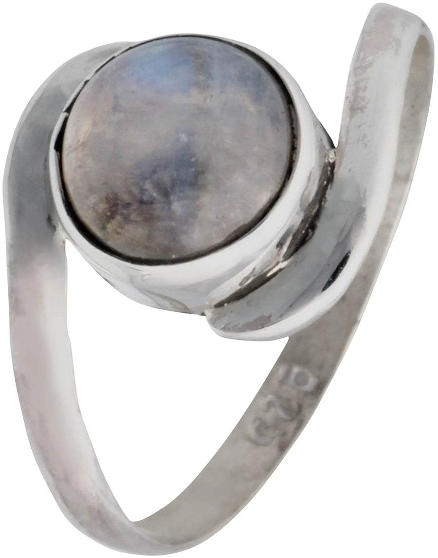 Rainbow Moonstone Sterling Silver Ring