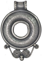 Handcrafted Spiral Donut Sterling Silver Pendant