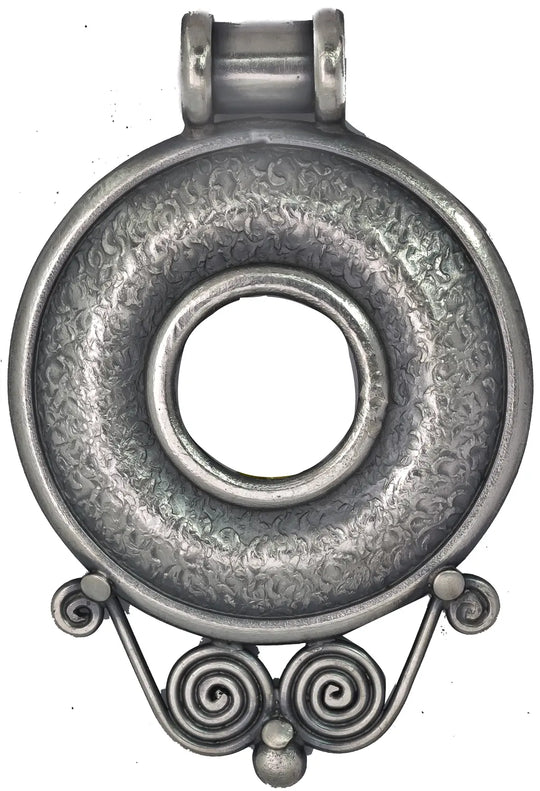 Handcrafted Spiral Donut Sterling Silver Pendant