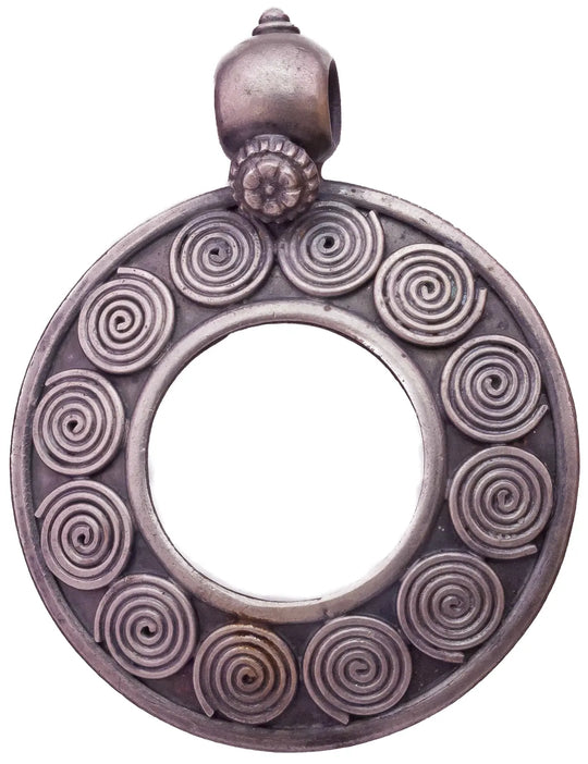 Spiral Donut Sterling Silver Pendant