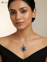 Faceted Lapis Lazuli Sterling Silver Pendant
