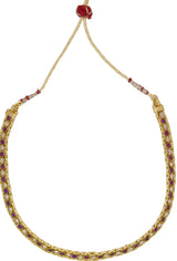 Faux Ruby and Cut Glass Copper Alloy Choker Necklace