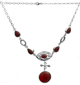 Carnelian Sterling Silver Necklace