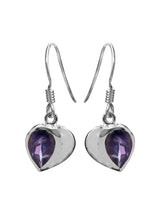 Faceted Gemstone Sterling Silver Earrings in Choice of Stone