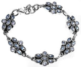 Black Spinel Faceted Sterling Silver Bracelet