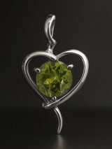Blue Topaz Peridot and Smoky Quartz Sterling Silver Pendant