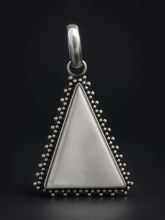 Mother of Pearl Shell Sterling Silver Pendant