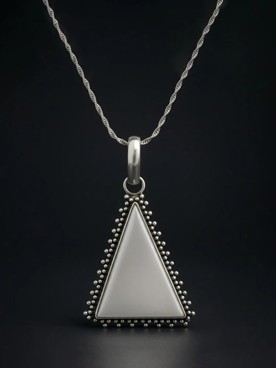 Mother of Pearl Shell Sterling Silver Pendant
