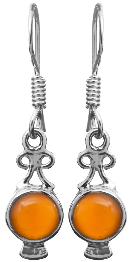 Carnelian Sterling Silver Earrings