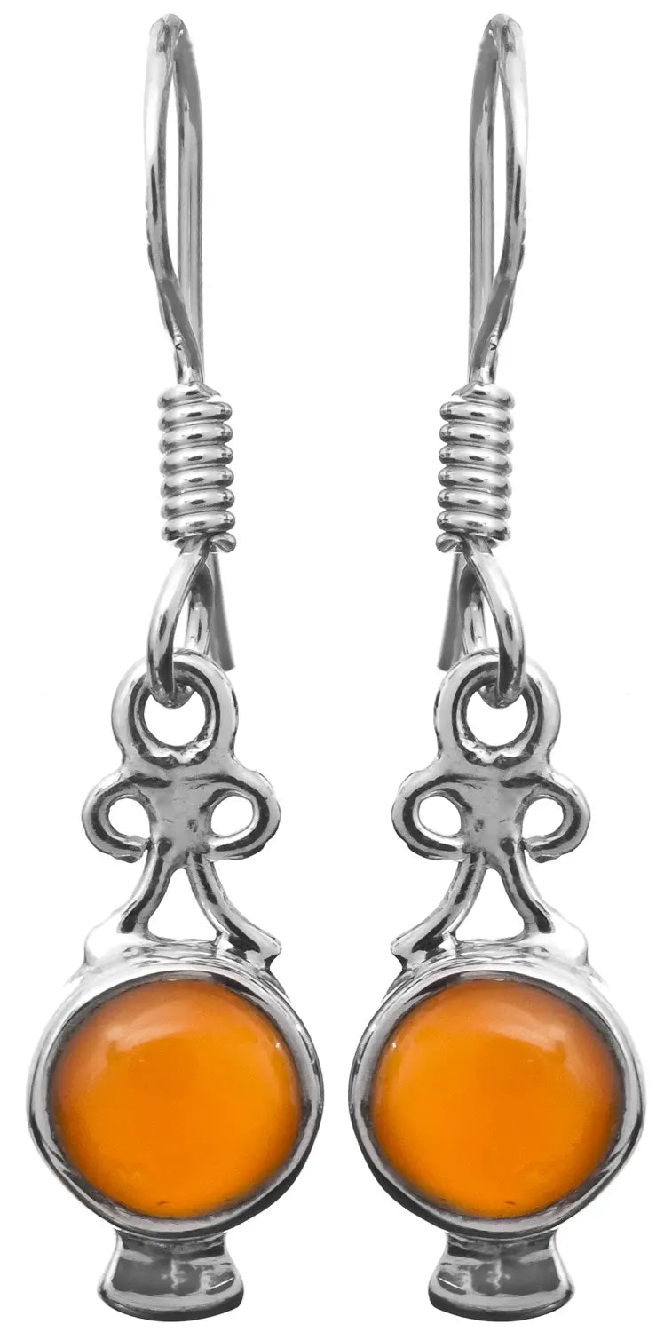 Carnelian Sterling Silver Earrings