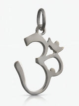 Om Sterling Silver Pendant with Oxidised Finish