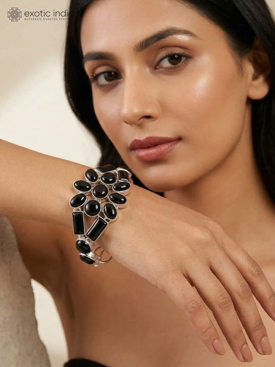 Black Onyx Sterling Silver Bracelet