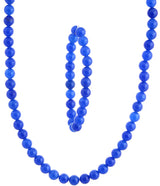 Blue Meenakari Necklace and Stretch Bracelet Set