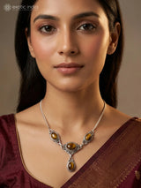 Tiger's Eye and Labradorite Sterling Silver Necklace