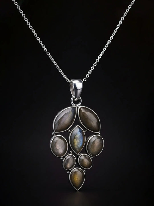 Faceted Labradorite Sterling Silver Pendant