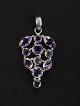 Faceted Amethyst Sterling Silver Jewellery Pendant