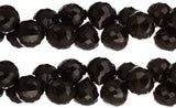 Faceted Black Spinel Onion Beads Necklace