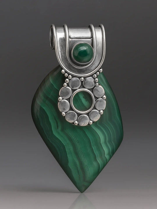 Malachite Sterling Silver Pendant