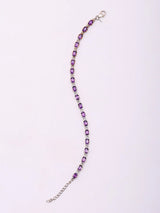 Faceted Amethyst Sterling Silver Tennis Bracelet