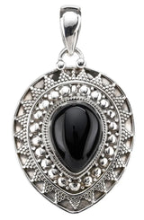 Black Onyx Sterling Silver Pendant
