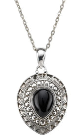 Black Onyx Sterling Silver Pendant