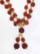 Rudraksha Mala Necklace in Sacred Long-String Design