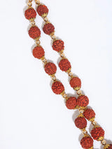 Rudraksha Mala Necklace in Sacred Long-String Design