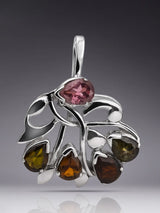 Faceted Tourmaline Sterling Silver Pendant