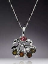 Faceted Tourmaline Sterling Silver Pendant