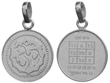 Pure Silver Shukra Yantra and Om Reverse Pendant