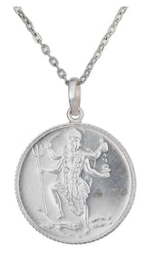Goddess Kali Double-Sided Pendant with Sacred Yantra Reverse